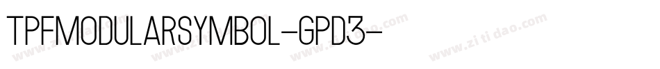 TpfModularSymbol-gpD3字体转换