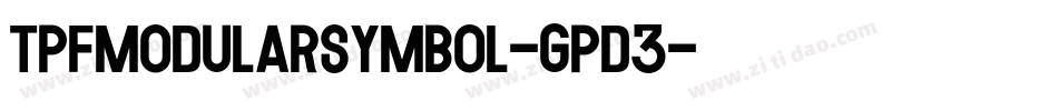 TpfModularSymbol-gpD3字体转换