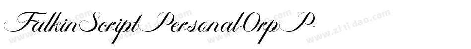 FalkinScriptPersonal-OrpP字体转换