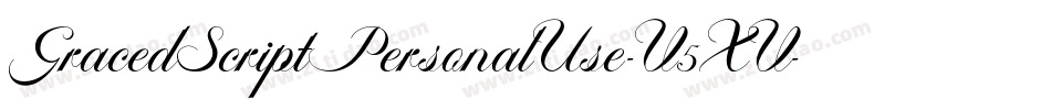 GracedScriptPersonalUse-V5XV字体转换 GracedScriptPersonalUse-V5XV字体转换