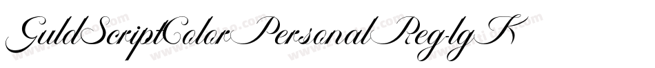 GuldScriptColorPersonalReg-lgKLD字体转换