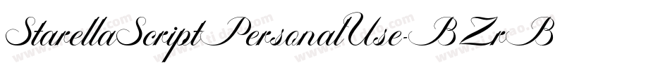 StarellaScriptPersonalUse-BZrB字体转换
