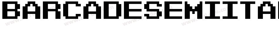 BarcadeSemiItalic-XORg字体转换