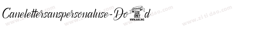 Canelettersanspersonaluse-Do9d字体转换