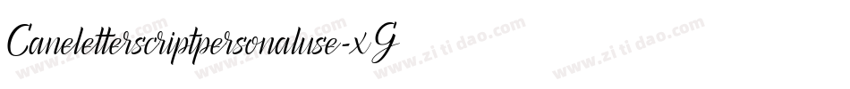 Caneletterscriptpersonaluse-xGz8字体转换
