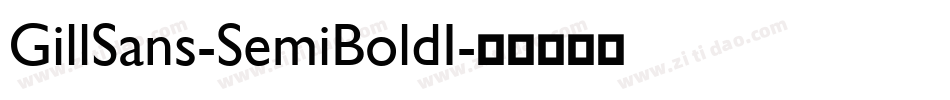 GillSans-SemiBoldI字体转换