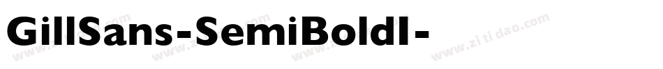 GillSans-SemiBoldI字体转换