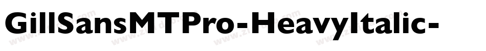 GillSansMTPro-HeavyItalic字体转换