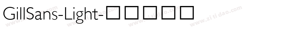 GillSans-Light字体转换