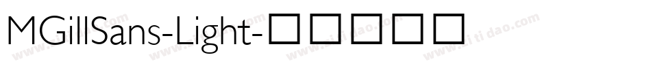 MGillSans-Light字体转换