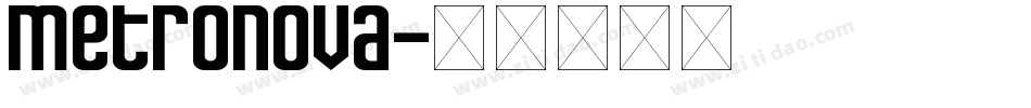 metronova字体转换