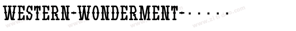 Western-Wonderment字体转换