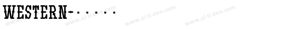 Western字体转换