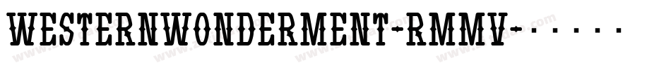 WesternWonderment-RMMV字体转换