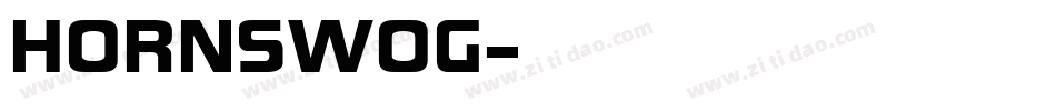 HORNSWOG字体转换
