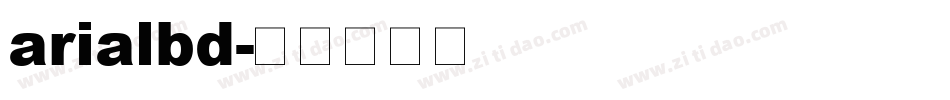 arialbd字体转换