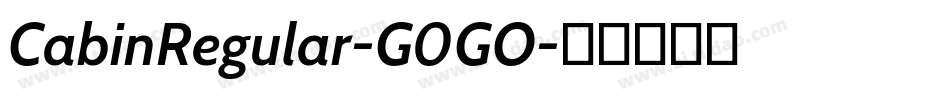 CabinRegular-G0GO字体转换