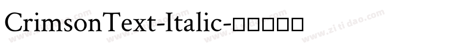 CrimsonText-Italic字体转换