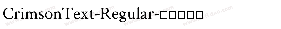 CrimsonText-Regular字体转换