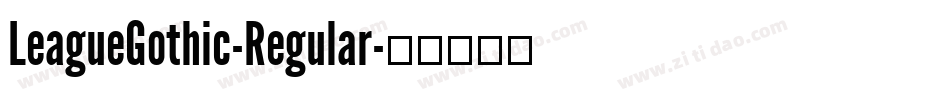 LeagueGothic-Regular字体转换
