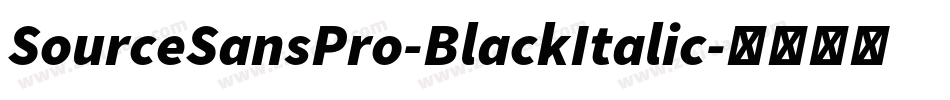 SourceSansPro-BlackItalic字体转换