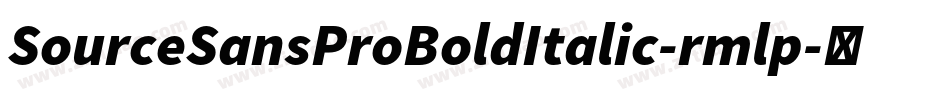 SourceSansProBoldItalic-rmlp字体转换