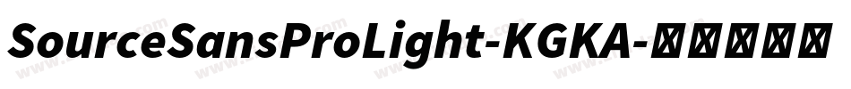 SourceSansProLight-KGKA字体转换