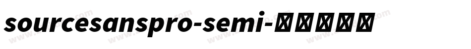 sourcesanspro-semi字体转换