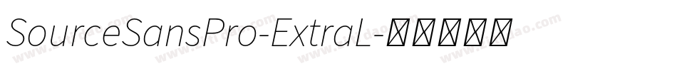 SourceSansPro-ExtraL字体转换