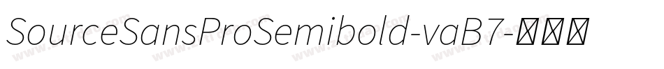 SourceSansProSemibold-vaB7字体转换