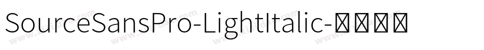 SourceSansPro-LightItalic字体转换