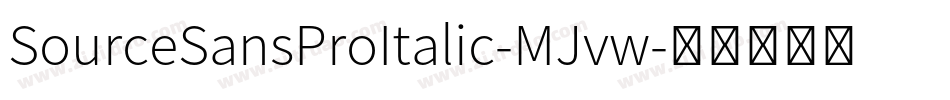 SourceSansProItalic-MJvw字体转换
