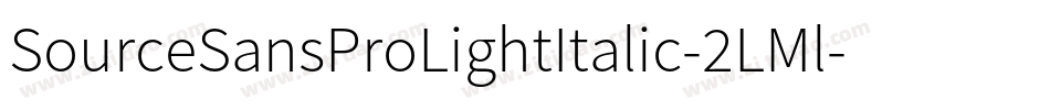 SourceSansProLightItalic-2LMl字体转换