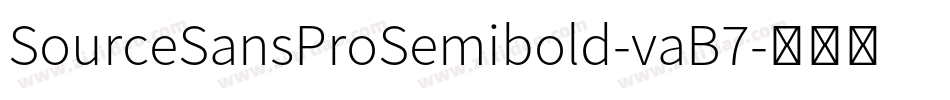 SourceSansProSemibold-vaB7字体转换