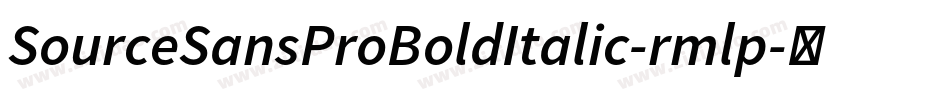 SourceSansProBoldItalic-rmlp字体转换