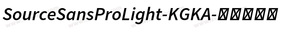SourceSansProLight-KGKA字体转换