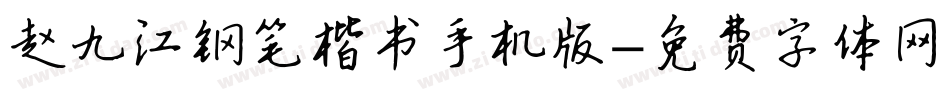 赵九江钢笔楷书手机版字体转换
