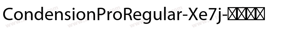 CondensionProRegular-Xe7j字体转换