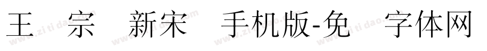 王汉宗细新宋简手机版字体转换