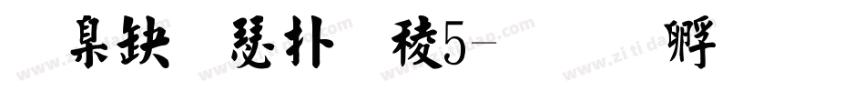 華康儷楷書W5字体转换