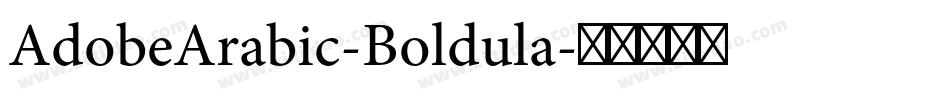 AdobeArabic-Boldula字体转换