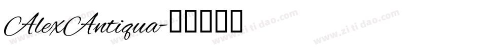 AlexAntiqua字体转换