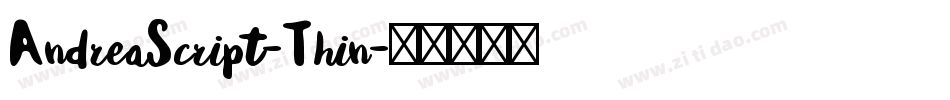 AndreaScript-Thin字体转换