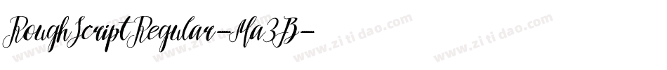 RoughScriptRegular-Ma3B字体转换