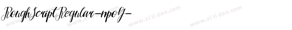 RoughScriptRegular-npoY字体转换