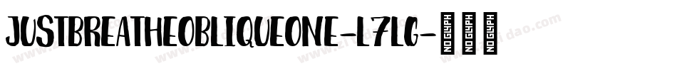 JustBreatheObliqueone-L7lG字体转换