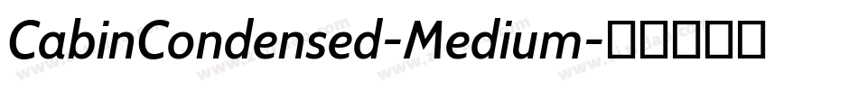 CabinCondensed-Medium字体转换