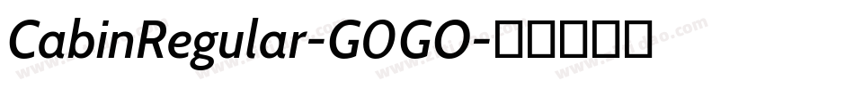 CabinRegular-G0GO字体转换