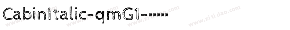 CabinItalic-qmG1字体转换