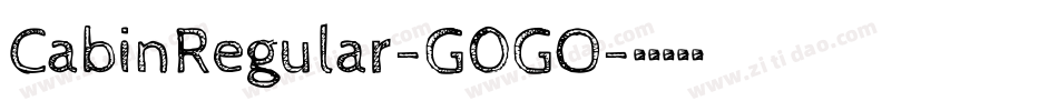 CabinRegular-G0GO字体转换